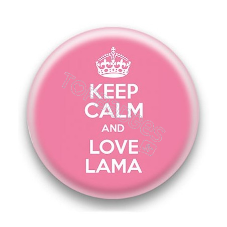 Badge Keep Calm and Love Lama