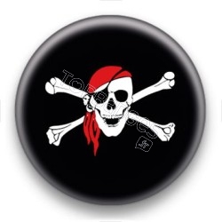 Badge Signe pirate fond noir