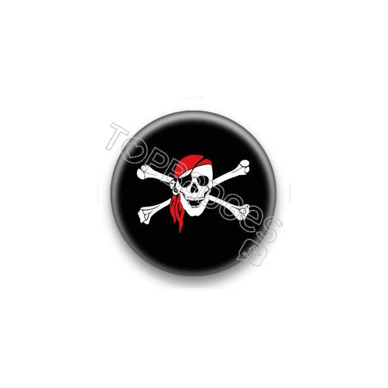 Badge Signe pirate fond noir