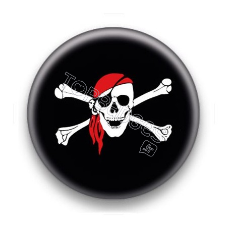 Badge Signe pirate fond noir