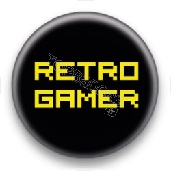 Badge Retro Gamer Jaune