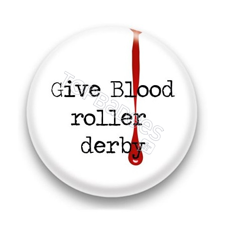 Badge Give blood roller derby