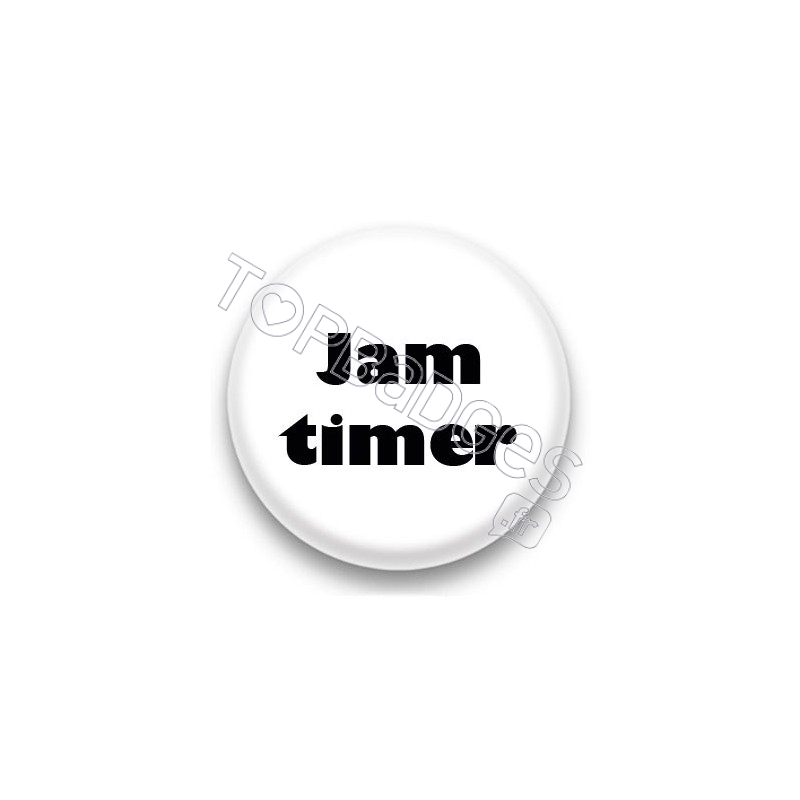 Badge Jam timer fond blanc