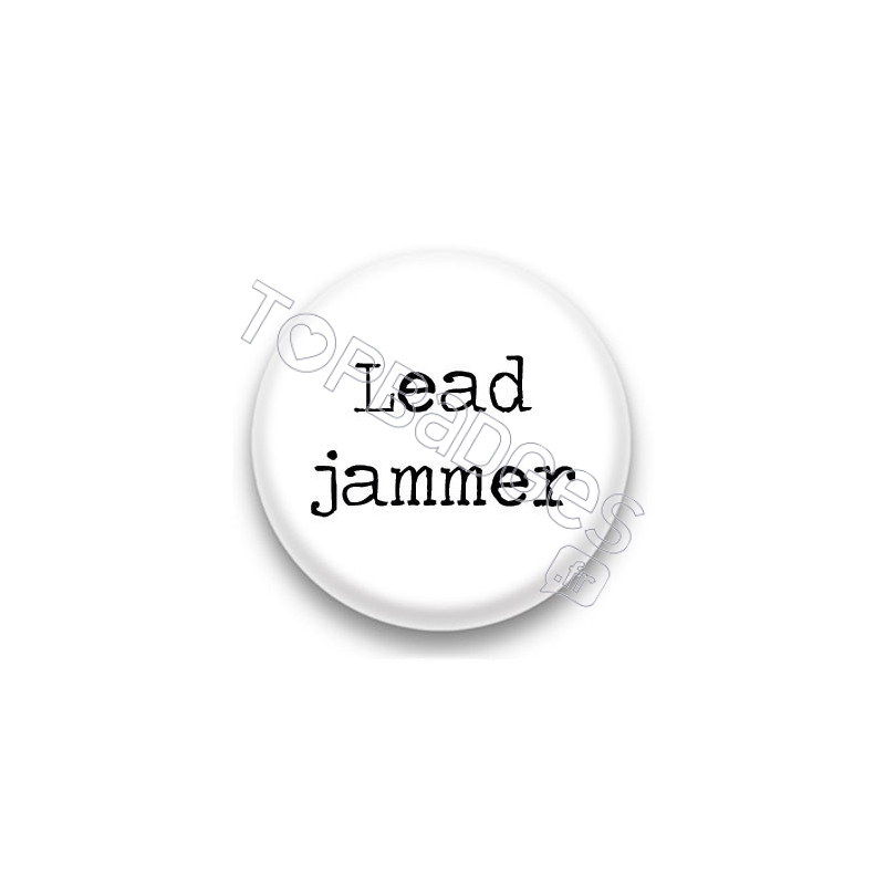 Badge Lead jammer fond blanc