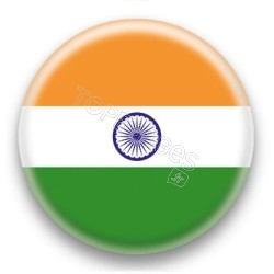 Badge Drapeau Inde
