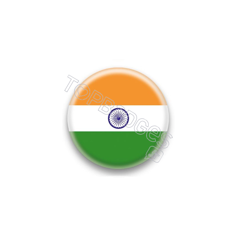 Badge Drapeau Inde