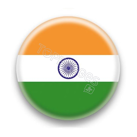 Badge Drapeau Inde