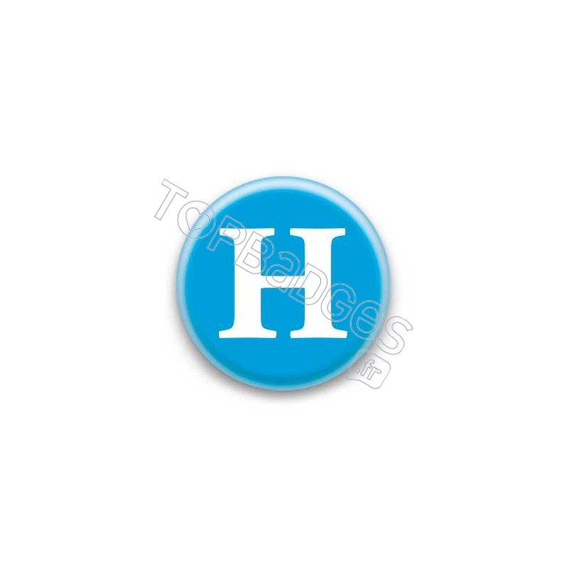 Badge Lettre H
