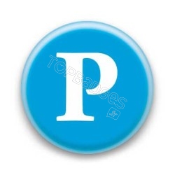 Badge Lettre P