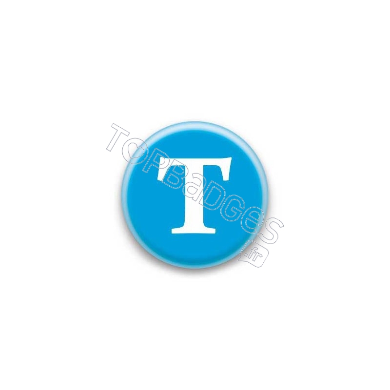 Badge Lettre T