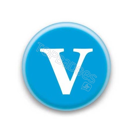 Badge Lettre V