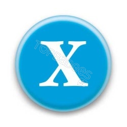 Badge Lettre X
