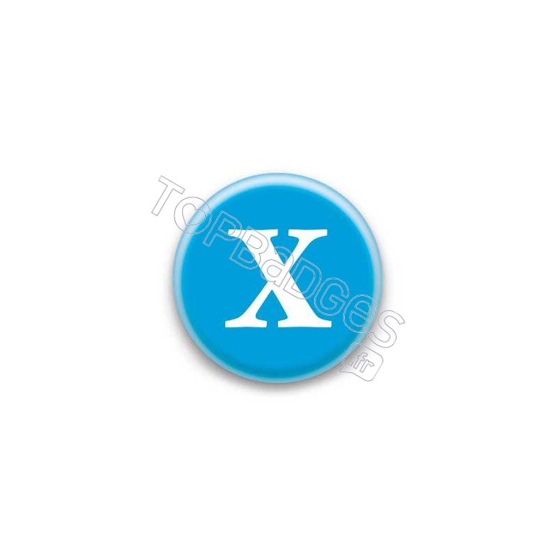 Badge Lettre X