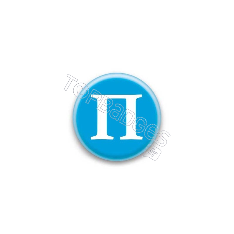Badge Lettre grecque P