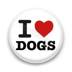 Badge I Love Dogs
