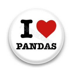 Badge I Love Pandas