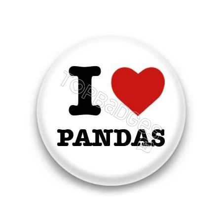 Badge I Love Pandas