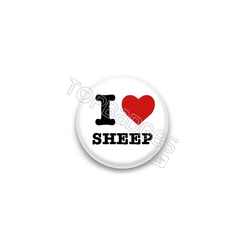 Badge I Love sheep