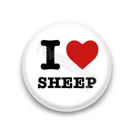 Badge I Love sheep