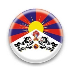 Badge Drapeau du Tibet