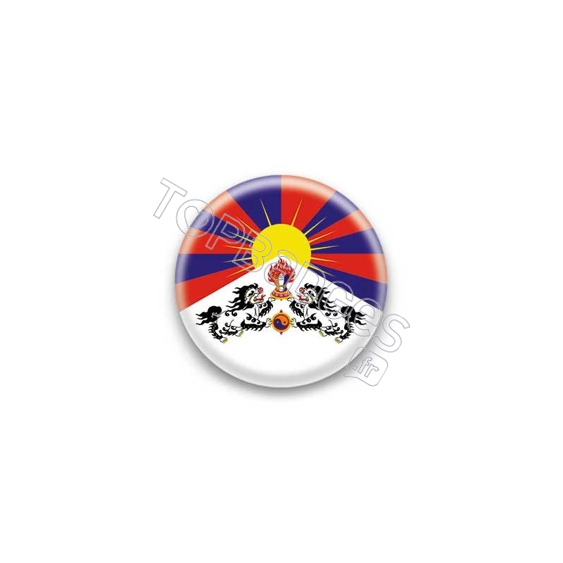 Badge Drapeau du Tibet
