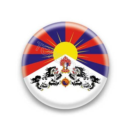 Badge Drapeau du Tibet