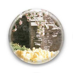 Badge Leeroy - tulipes et roses