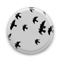 Badge Leeroy - black birds
