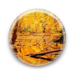 Badge golden landscape