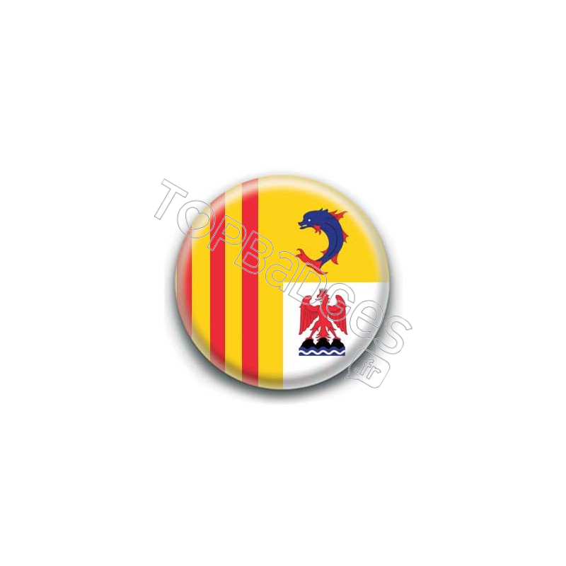 Badge drapeau Provence Alpes Cote d'Azur