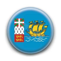 Badge drapeau Saint Pierre et Miquelon