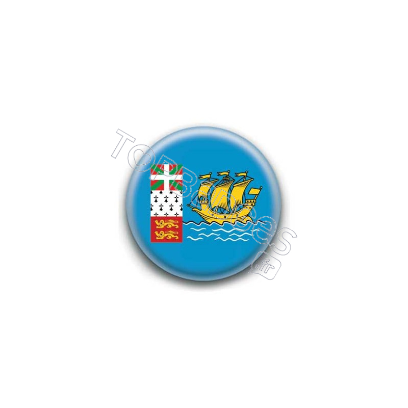 Badge drapeau Saint Pierre et Miquelon