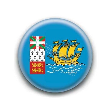 Badge drapeau Saint Pierre et Miquelon