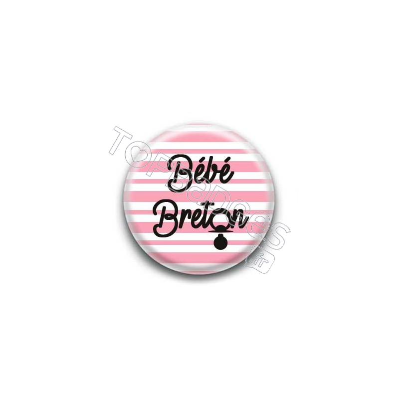 Badge bébé breton fille