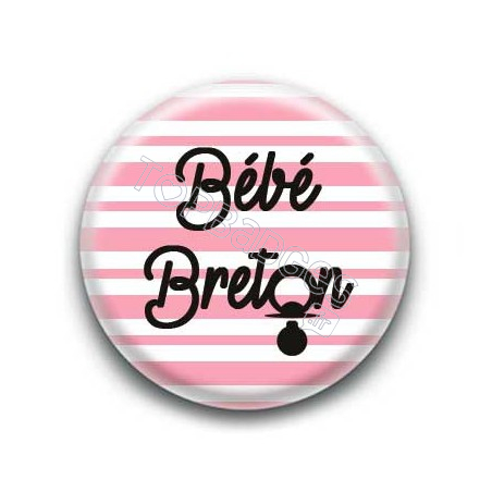 Badge bébé breton fille