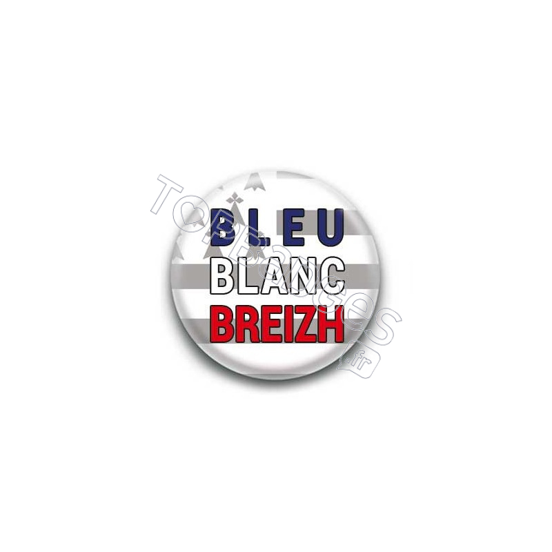 Badge bleu blanc breizh