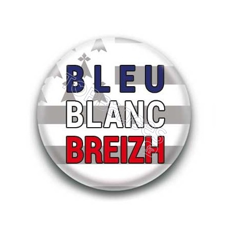 Badge bleu blanc breizh