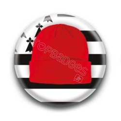 Badge bonnet rouge drapeau breton