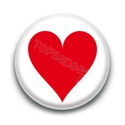 Badge cœur rouge