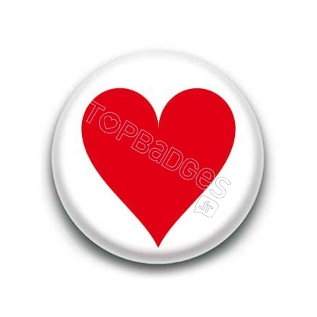 Badge cœur rouge