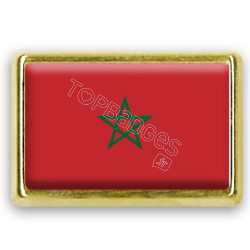 Pins rectangle : Drapeau Maroc