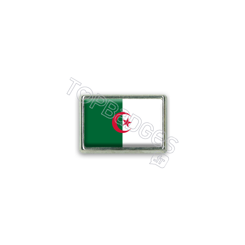 Pins rectangle : Drapeau Algérie
