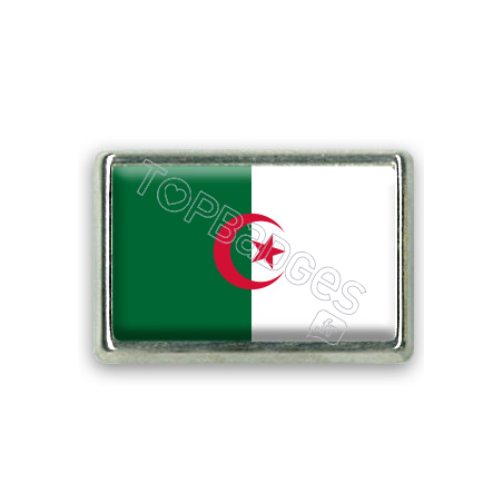 Pins rectangle : Drapeau Algérie