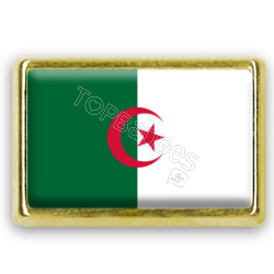 Pins rectangle : Drapeau Algérie