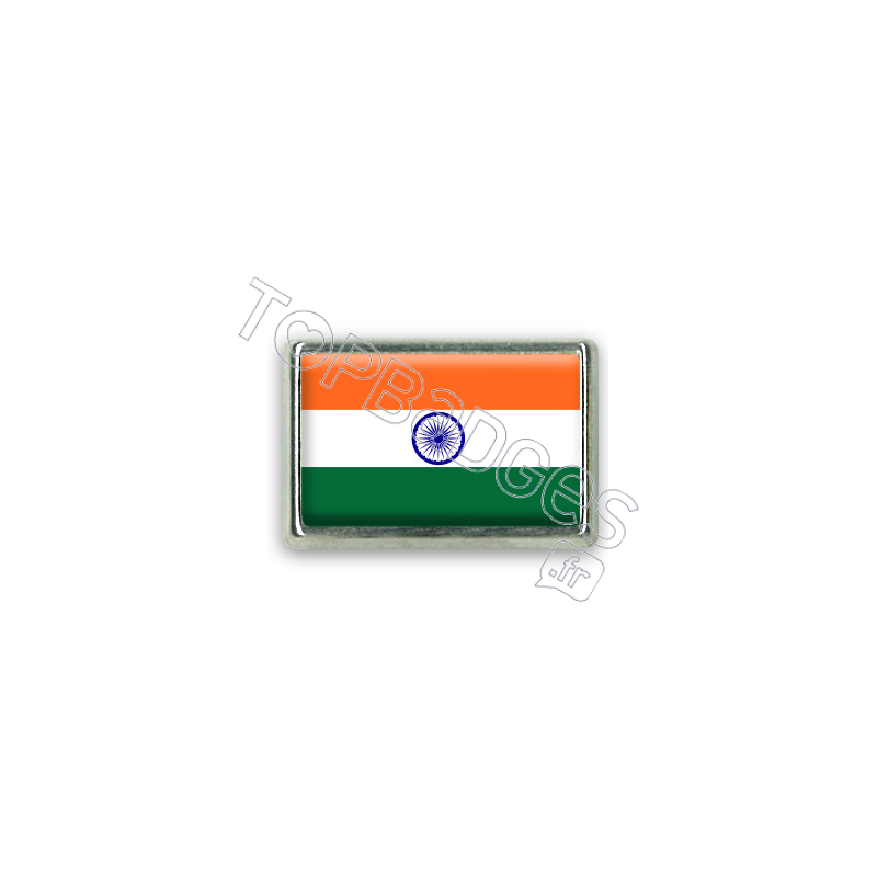 Pins rectangle : Drapeau Inde