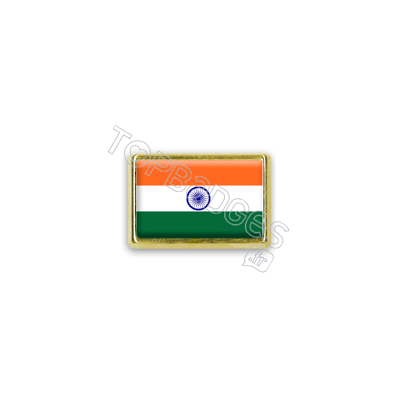 Pins rectangle : Drapeau Inde