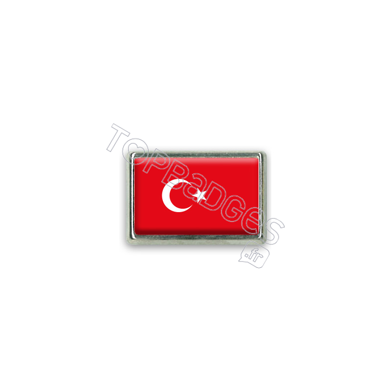 Pins rectangle : Drapeau Turquie