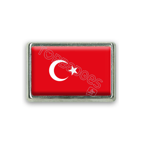 Pins rectangle : Drapeau Turquie
