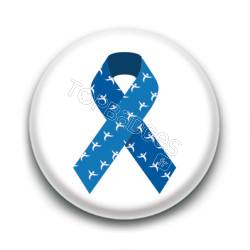 Badge : Ruban bleu et blanc Badge : Ruban bleu et blanc