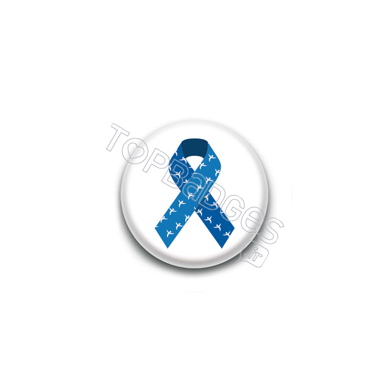 Badge : Ruban bleu et blanc Badge : Ruban bleu et blanc